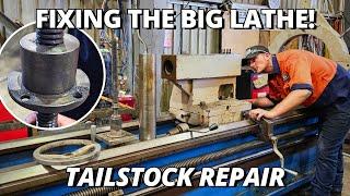 Kurtis BROKE The Big Lathe  Repairing the Tailstock  Machining & Threading