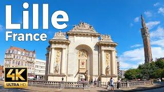 Lille France Walking Tour 4k Ultra HD 60fps – With Captions