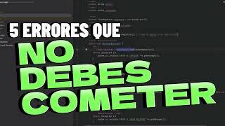 Errores que debes evitar en la programación