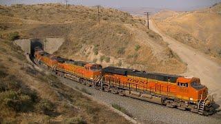 Tehachapi Part 1 of 3- Heavy UPBNSF Manifest Military Train FXE KCS Katy and More