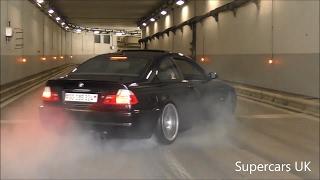 Many BURNOUTS occurred in a Monaco Tunnel