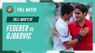 Federer vs Djokovic 2011 Mens semi-final Full Match  Roland-Garros