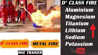 D Class FIRE  METAL FIRE Aluminium- Extinguisher Test- Complete practical training- HSE TRAINER