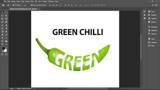 Photoshop Tutorial - Photo Manipulation In photoshop Green Chilli Typography With Zakki Graphics