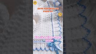 Aprende a tejer una manta de bebé paso a paso con gancho y orilla FÁCIL #crochetforbaby #shorts