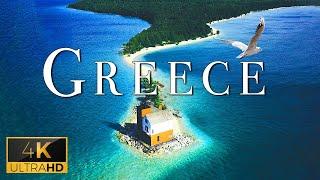 FLYING OVER GREECE 4K UHD - Calming Music With Scenic Nature Film 4K Video Ultra HD