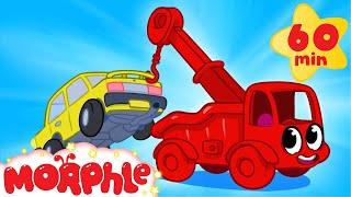 My Red Tow truck + 1 hour My Magic Pet Morphle Mega Vehicle compilation for kids
