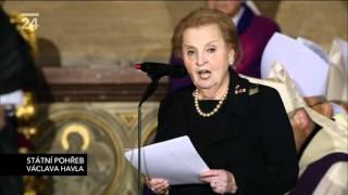 Projev na pohřbu Václava Havla Madeleine Albrightové