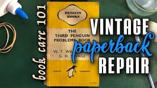 How to Repair a Vintage Paperback  Book Repair and Care 101