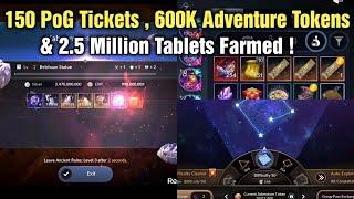 Black Desert Mobile Farming 150 PoG Tickets  2.5 Million Tablets & 600K Adventure Tokens