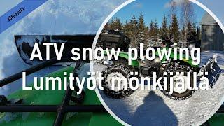 ATV snow plowing - Lumityöt mönkijällä