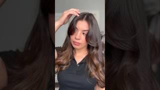 add more volume to your curtain bangs #hair #hairstyling #hairtutorial