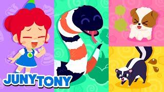 Farting Animals  Do Animals Fart?  Fun Animal Songs for Kids  Kids Songs  JunyTony