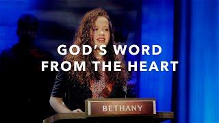 Girl Proclaims Gods Word From The Heart