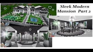 Sleek Modern Mansion Part 2 BLOXBURG SPEEDBUILD