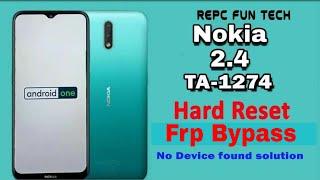 Nokia 2.4 hard reset  nokia 2.4 frp bypass  nokia ta1274 unlock pin