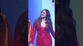 Sonakshi Sinha Ramp Walk in Red Outfit At Bombay Times Fashion Week #sonakshisinha #shorts