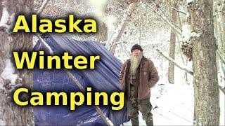 We Winter Camp With Homemade Tent And Stove