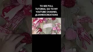 HOW TO MAKE AN EASY VALENTINE WREATH  RUFFLE METHOD  DECO MESH  #shorts