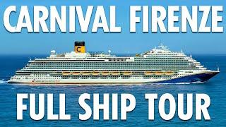 CARNIVAL FIRENZE FULL WALKTHROUGH TOUR OF THE NEWEST FUN ITALIAN STYLE CRUISE SHIP  CARNIVAL CRUISE