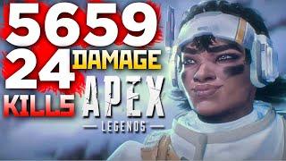 АПЕКС ФЕРМА 24 Килла 5659 Урона за Вэнтедж - qadRaT Apex Legend Стрим - Vantage 20 Kills 4000 dmg