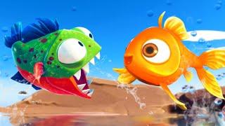 PIRANHA FINDS HIS FRIEND GOLDFISH - I Am Fish Part 16  Pungence