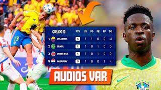 AUDIO VAR POLEMICA COLOMBIA y PRIMEROS DE GRUPO l BRASIL DECEPCIONA RESULTADO COPA AMERICA