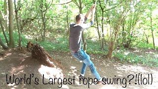 Worlds largest rope swing? lol