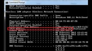 How to find IP Address in Windows