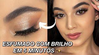 COMO FAZER ESFUMADO COM BRILHO *RÁPIDO E FÁCIL* para iniciantes ️