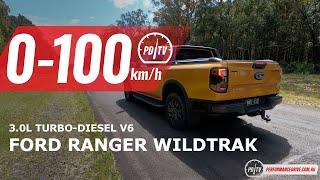 2023 Ford Ranger Wildtrak V6 0-100kmh & engine sound