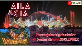 Pertunjukan show Wings of Time di Sentosa Island Singapore