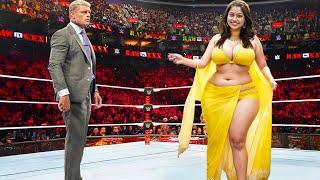 Cody Rhodes vs indian Female Wrestler WWE Monday Night Raw Highlights Today 16 October 2024