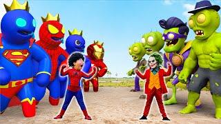 Scary Teacher 3D & Baby Miss T VS Team Bad Guy Zombie Rescue Rainbow Friends   Action Real Life