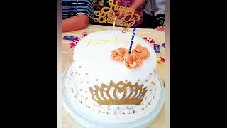 White and Golden Birthday and Wedding Cake and Decoration idea for girls
