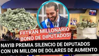 TCS se revela a Nayib Bukele y publica que N.I se aumenta un millon de dolares pese a escandalo