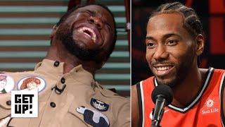 Kevin Hart reacts to Kawhi Leonards laugh  Get Up