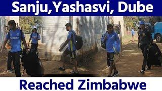 Sanju Sanson Shivam Dube & yashaswi jaiswal Reached for practice before 3rd T20 India vs Zimbabwe