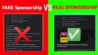 Fake Sponsorship Vs Real sponsorship How to Identify?  Fake sponsorship Kaise pehchane ?