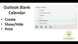 Outlook Blank Calendar