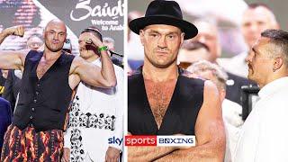 FURY REFUSES STAREDOWN   Tyson Fury and Oleksandr Usyk go head-to-head at final press conference