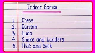 Indoor Games Name  Indoor games name in English  Ghar mein khele jaane wale khel  Sports name