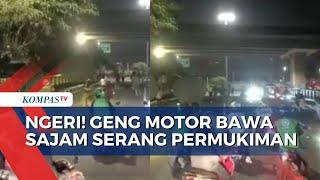 Sekelompok Geng Motor Bersenjata Tajam di Jakut Serang Permukiman Warga