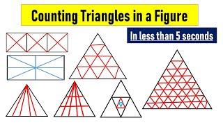 Counting Number of Triangles In a Figure  Best Trick to count number of triangles  Math Tricks