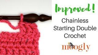 How to Crochet Improved Chainless Starting Double Crochet Right Handed