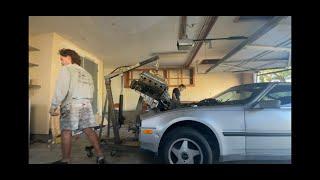 Ls swapping our 300zx Budget Drift Build pt.3 Engine and oil baffle install