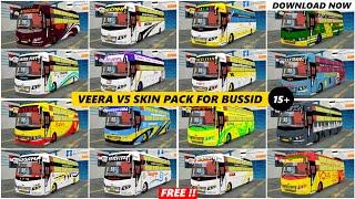 DOWNLOAD 15+ BUS SKINS FOR VEERA V5 BS4 AC SLEEPER BUS MOD FOR BUS SIMULATOR INDONESIA  BUSSID