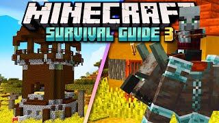 Surviving Our First Pillager Raid ▫ Minecraft Survival Guide S3 ▫ Tutorial Lets Play Ep.48