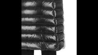 Moncler long coat shiny wetlook puffy jacket