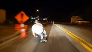 Longboarding Roadworks at 85kph